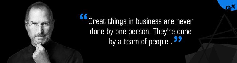 Famous Quote of Team Work by Steve Jobs